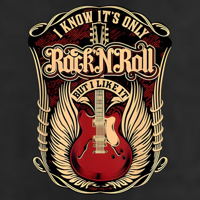 Classic Guitar I Know ItS Only Rock And Roll Crest Cute Gift Golf Towel