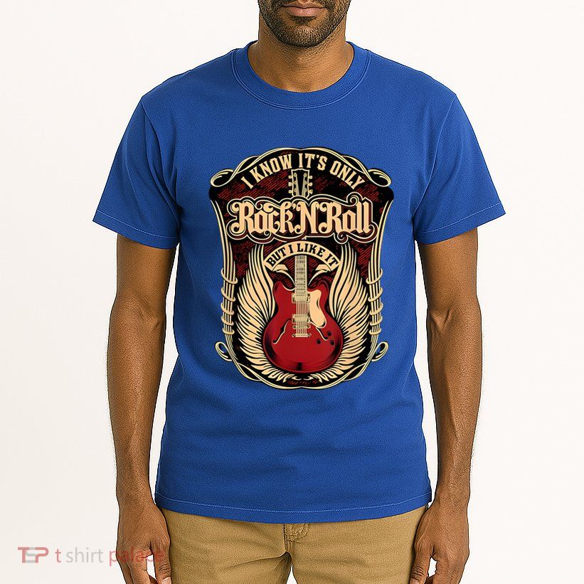 Classic Guitar I Know ItS Only Rock And Roll Crest Cute Gift Tall T-Shirt