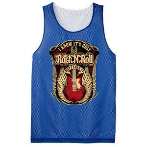 Classic Guitar I Know ItS Only Rock And Roll Crest Cute Gift Mesh Reversible Basketball Jersey Tank