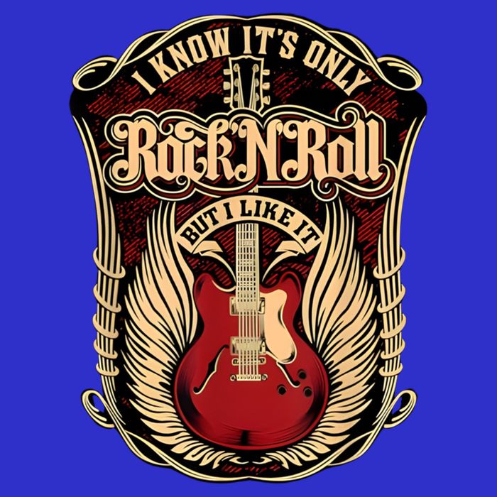 Classic Guitar I Know ItS Only Rock And Roll Crest Cute Gift Poster