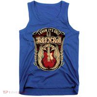 Classic Guitar I Know ItS Only Rock And Roll Crest Cute Gift Tank Top