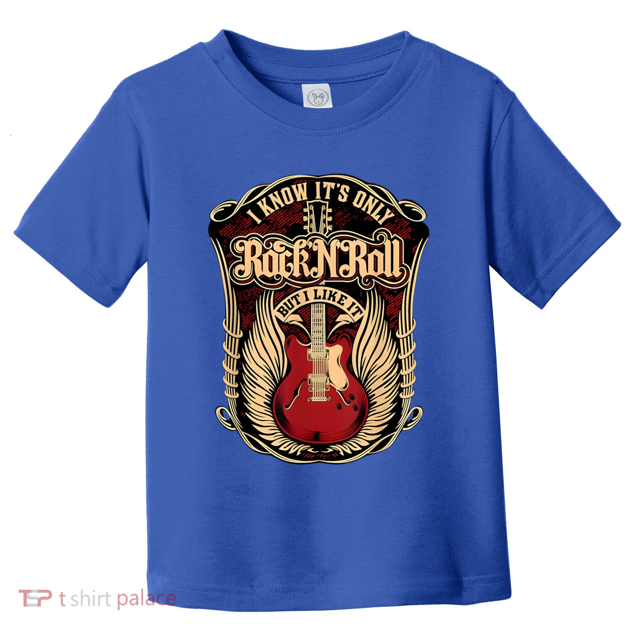 Classic Guitar I Know ItS Only Rock And Roll Crest Cute Gift Toddler T-Shirt