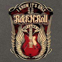 Classic Guitar I Know ItS Only Rock And Roll Crest Cute Gift Cotton Canvas Backpack