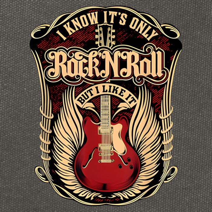 Classic Guitar I Know ItS Only Rock And Roll Crest Cute Gift Cotton Canvas Backpack
