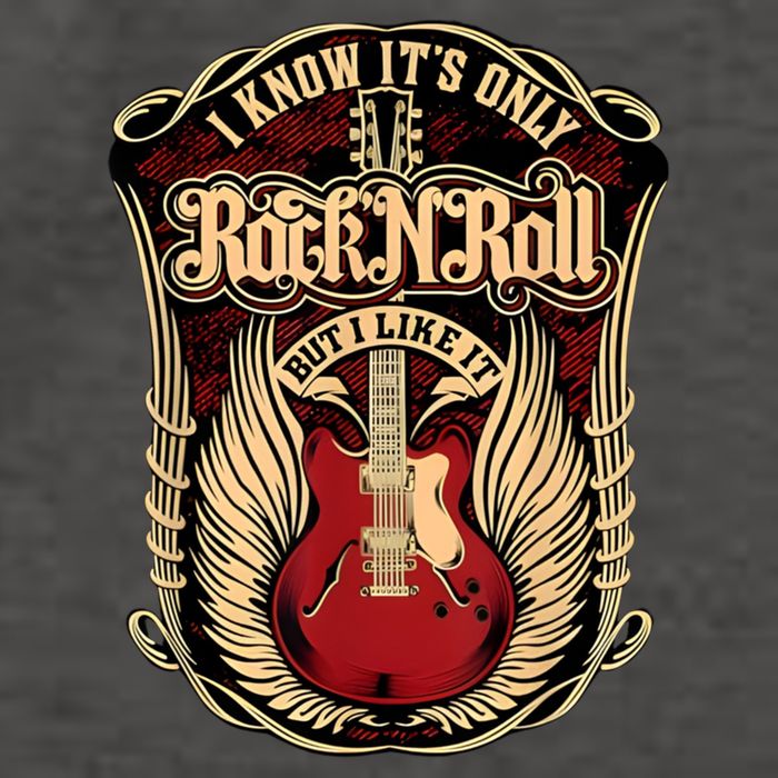 Classic Guitar I Know ItS Only Rock And Roll Crest Cute Gift Vector Backpack