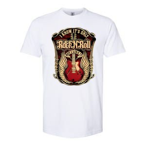 Classic Guitar I Know ItS Only Rock And Roll Crest Cute Gift Softstyle CVC T-Shirt