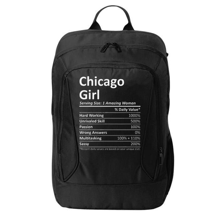 Chicago Girl Il Illinois Funny City Home Roots Usa Gift City Backpack