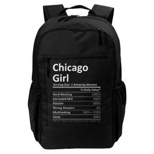 Chicago Girl Il Illinois Funny City Home Roots Usa Gift Daily Commute Backpack