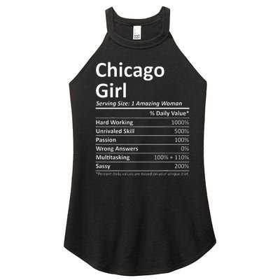 Chicago Girl Il Illinois Funny City Home Roots Usa Gift Women’s Perfect Tri Rocker Tank