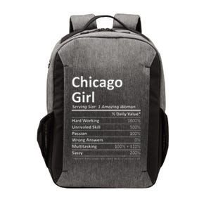 Chicago Girl Il Illinois Funny City Home Roots Usa Gift Vector Backpack