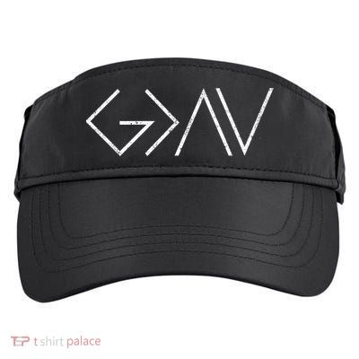 Christian God Is Greater Than The Highs And Lows Gift Adult Drive Performance Visor