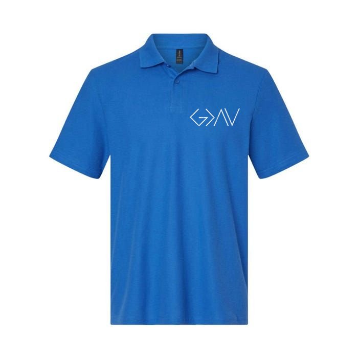 Christian God Is Greater Than The Highs And Lows Gift Softstyle Adult Sport Polo