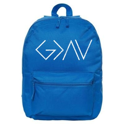 Christian God Is Greater Than The Highs And Lows Gift 16 in Basic Backpack