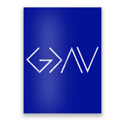 Christian God Is Greater Than The Highs And Lows Gift Poster