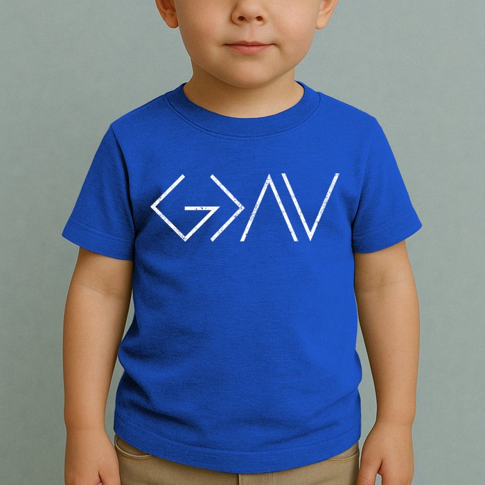 Christian God Is Greater Than The Highs And Lows Gift Toddler T-Shirt