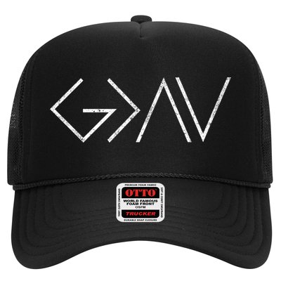 Christian God Is Greater Than The Highs And Lows Gift Trucker Hat