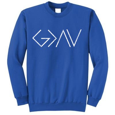 Christian God Is Greater Than The Highs And Lows Gift Sweatshirt