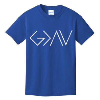 Christian God Is Greater Than The Highs And Lows Gift Kids T-Shirt