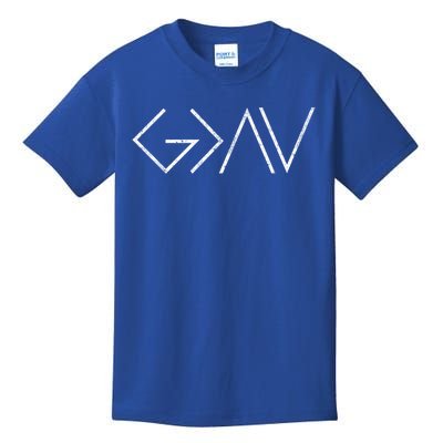 Christian God Is Greater Than The Highs And Lows Gift Kids T-Shirt