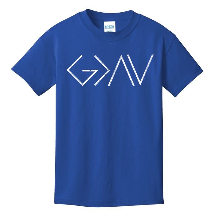 Christian God Is Greater Than The Highs And Lows Gift Kids T-Shirt