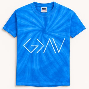 Christian God Is Greater Than The Highs And Lows Gift Kids Tie-Dye T-Shirt