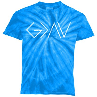 Christian God Is Greater Than The Highs And Lows Gift Kids Tie-Dye T-Shirt