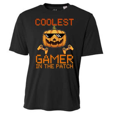 Coolest Gamer In The Patch Pumpkin Halloween Cooling Performance Crew T-Shirt