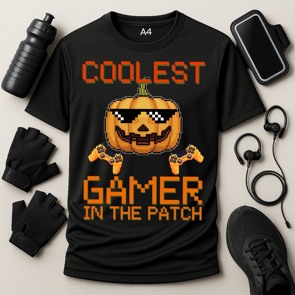 Coolest Gamer In The Patch Pumpkin Halloween Performance Shirt