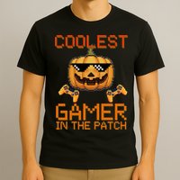 Coolest Gamer In The Patch Pumpkin Halloween T-Shirt