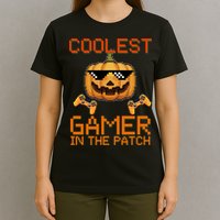 Coolest Gamer In The Patch Pumpkin Halloween T-Shirt