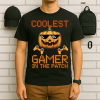 Coolest Gamer In The Patch Pumpkin Halloween T-Shirt