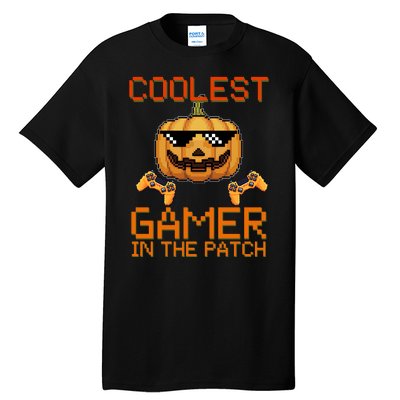 Coolest Gamer In The Patch Pumpkin Halloween Tall T-Shirt