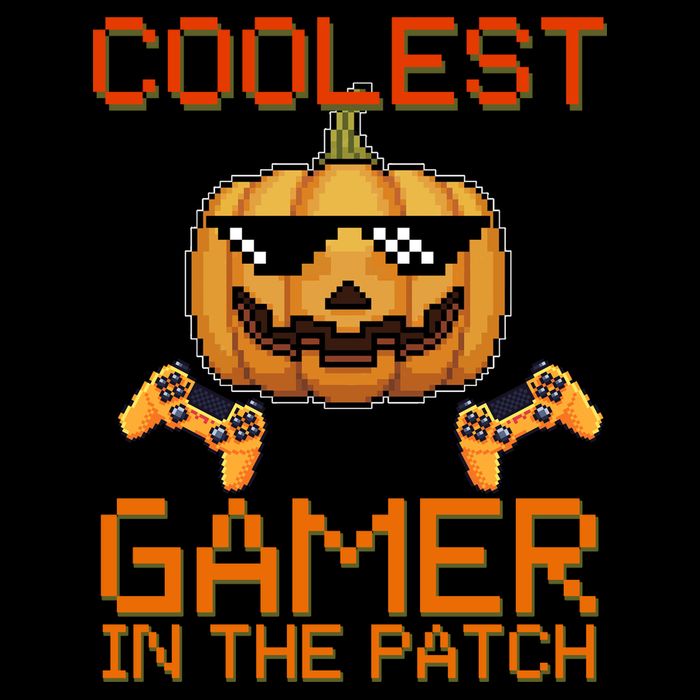 Coolest Gamer In The Patch Pumpkin Halloween Tall T-Shirt