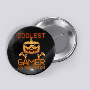 Coolest Gamer In The Patch Pumpkin Halloween Button