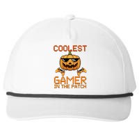 Coolest Gamer In The Patch Pumpkin Halloween Snapback Five-Panel Rope Hat