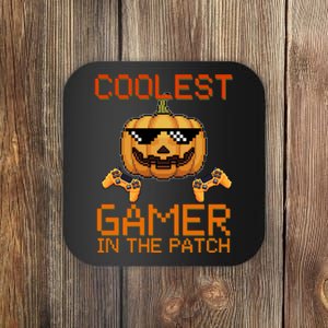 Coolest Gamer In The Patch Pumpkin Halloween Coaster