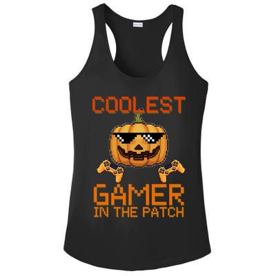 Coolest Gamer In The Patch Pumpkin Halloween Ladies PosiCharge Competitor Racerback Tank