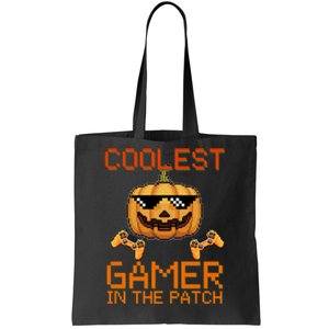 Coolest Gamer In The Patch Pumpkin Halloween Tote Bag