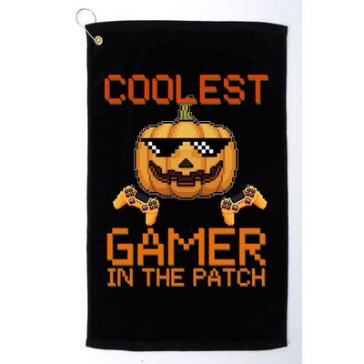 Coolest Gamer In The Patch Pumpkin Halloween Golf Towel