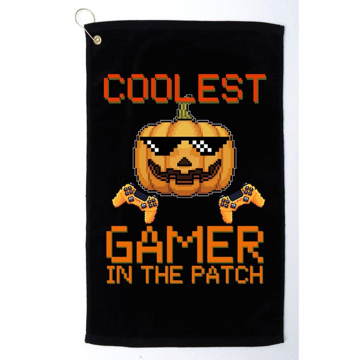 Coolest Gamer In The Patch Pumpkin Halloween Golf Towel