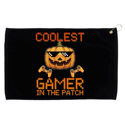 Coolest Gamer In The Patch Pumpkin Halloween Grommeted Golf Towel