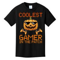 Coolest Gamer In The Patch Pumpkin Halloween Kids T-Shirt