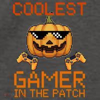 Coolest Gamer In The Patch Pumpkin Halloween Vector Backpack