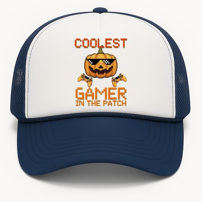 Coolest Gamer In The Patch Pumpkin Halloween Trucker Hat