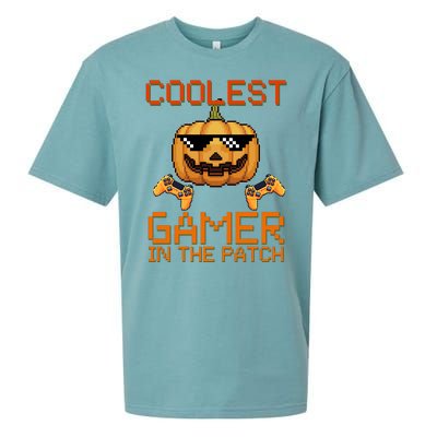 Coolest Gamer In The Patch Pumpkin Halloween Sueded Cloud Jersey T-Shirt