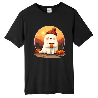 Cute Ghost Ing Boo Ghost Ing Coffee Halloween Meaningful Gift Tall Fusion ChromaSoft Performance T-Shirt