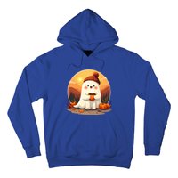 Cute Ghost Ing Boo Ghost Ing Coffee Halloween Meaningful Gift Hoodie