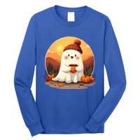 Cute Ghost Ing Boo Ghost Ing Coffee Halloween Meaningful Gift Long Sleeve Shirt