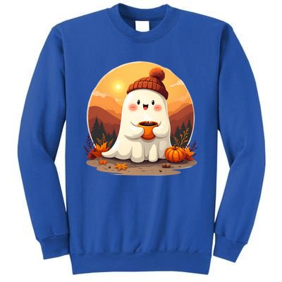 Cute Ghost Ing Boo Ghost Ing Coffee Halloween Meaningful Gift Sweatshirt