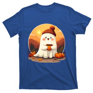 Cute Ghost Ing Boo Ghost Ing Coffee Halloween Meaningful Gift T-Shirt